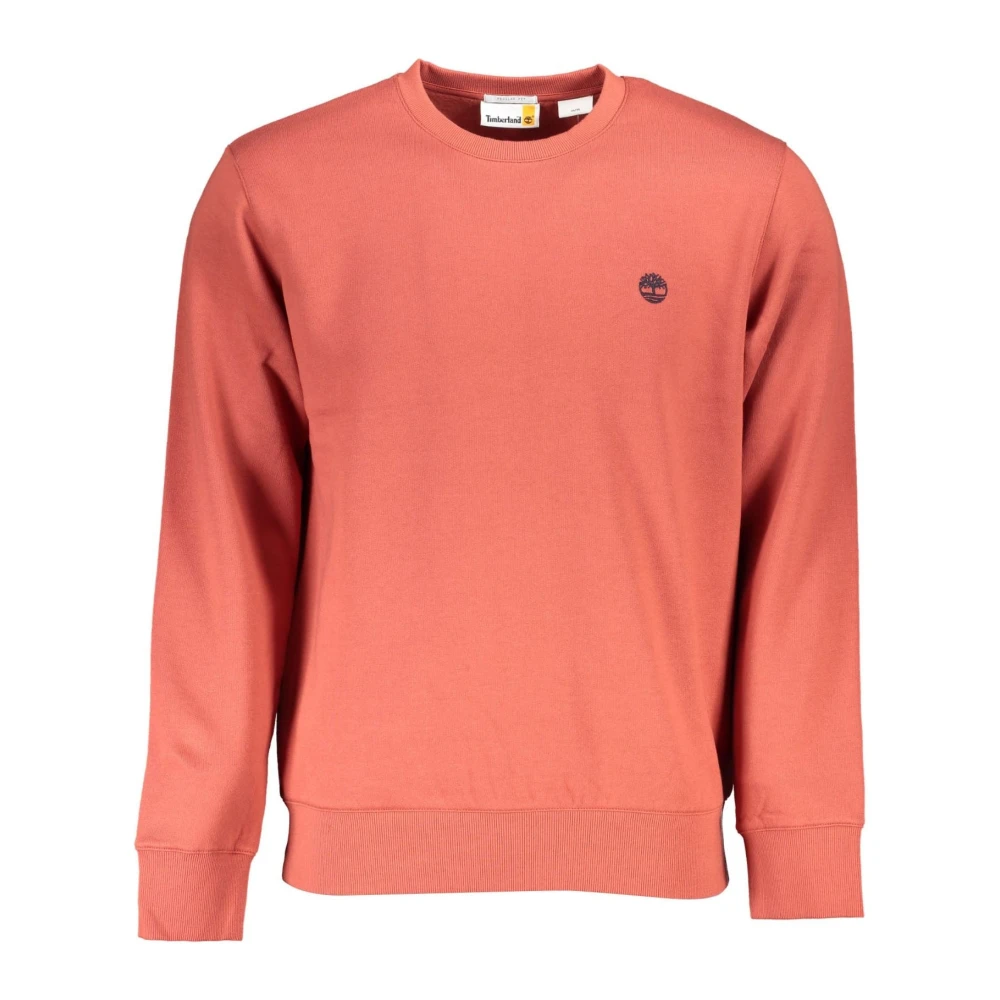 Timberland Rode Sweatshirt met Lange Mouwen Geborduurd Logo Red Heren