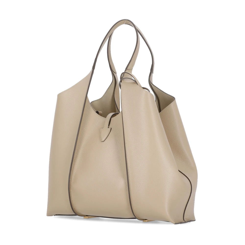 TOD'S Beige Leren Tas met Bijpassende Pochette Beige Dames