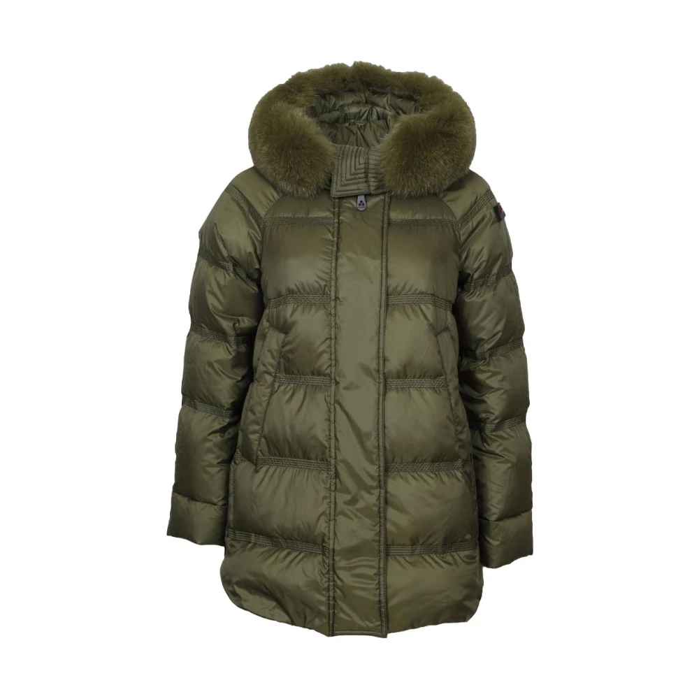 Peuterey Gewatteerde Polyester Parka Jas Green Dames