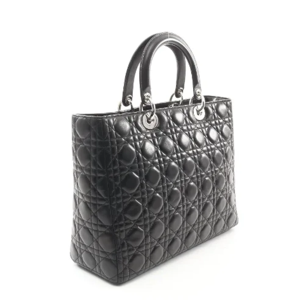 Dior Vintage Pre-owned Leather dior-bags Black Dames
