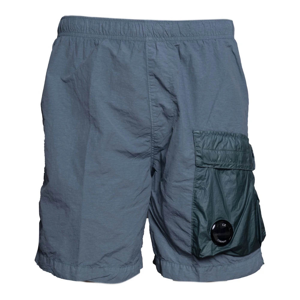 C.p. Company Men's Blue Trousers & Shorts, M, Flatt Nylon Swim Shorts