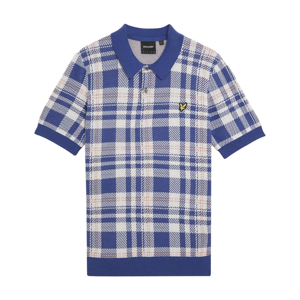 Lyle & Scott Gebreide polo met ruitjes voor de lente Multicolor Heren