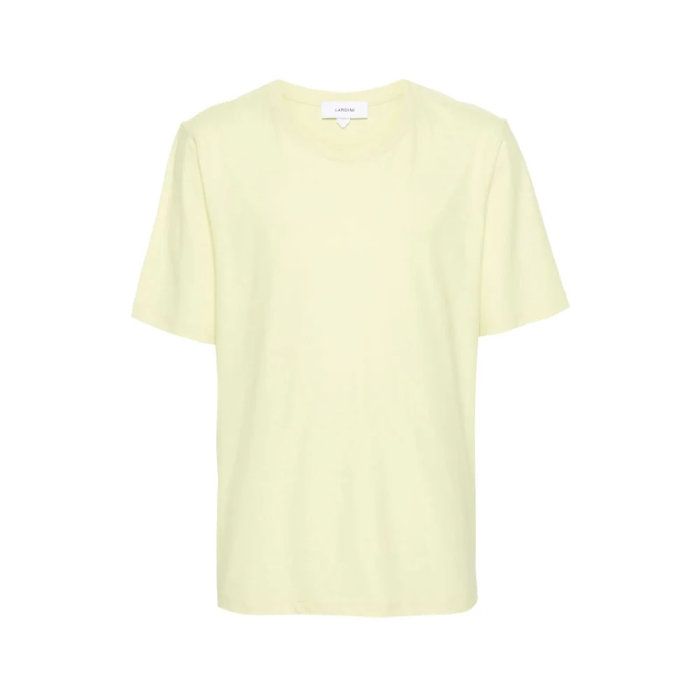 Lardini Pastelgele Katoenen T-shirt Lichtgewicht Jersey Yellow Heren