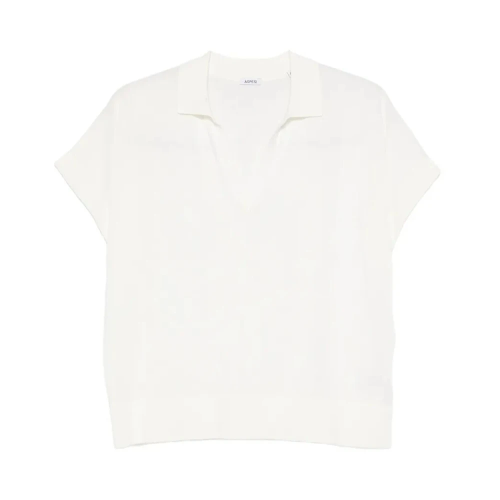 Aspesi Women's White Polo Shirts, Xs, Blouse