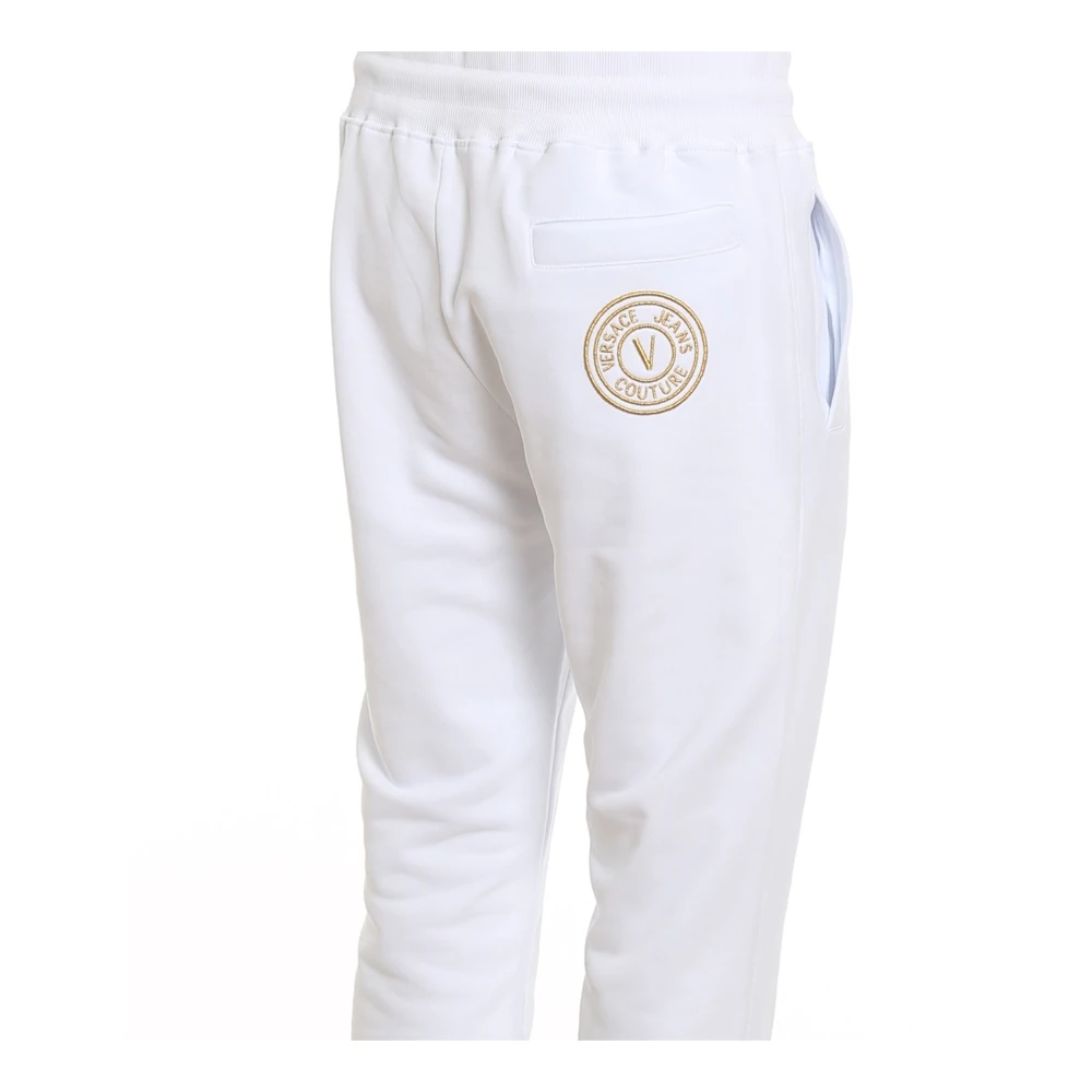 Versace Jeans Couture Katoenen Sweatpants met Logo Detail White Heren