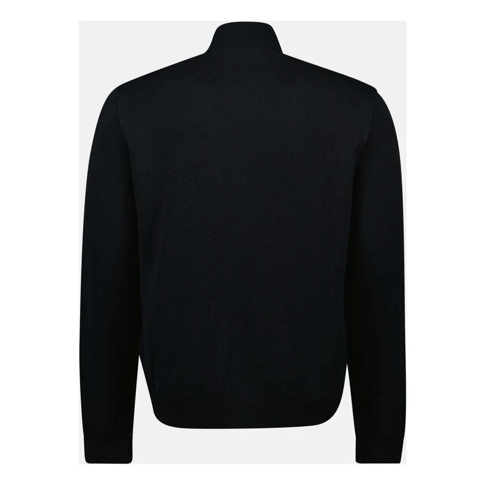 Versace Zwarte Cashmere Rits Jas Lente-Zomer 2025 Black Heren