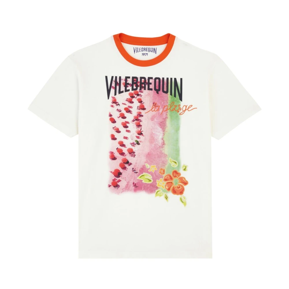Vilebrequin Lucht Strand Katoenen T-shirt Heren White Heren