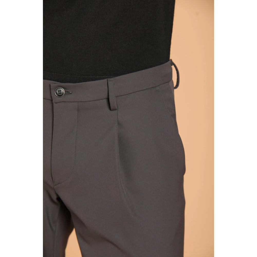 Mason's New York 1 Pinces Office Chino Jogger Broek Gray Heren