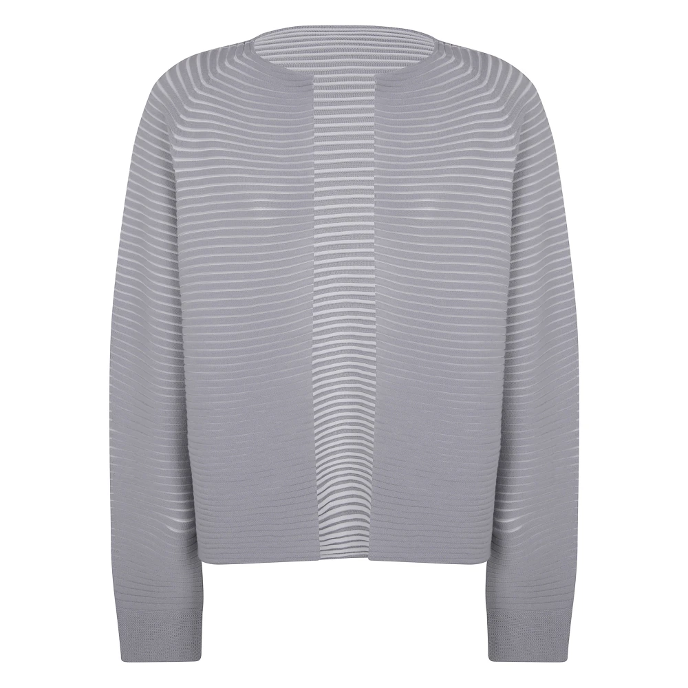 Issey Miyake Gebreide Cirkel Vest Gray Dames