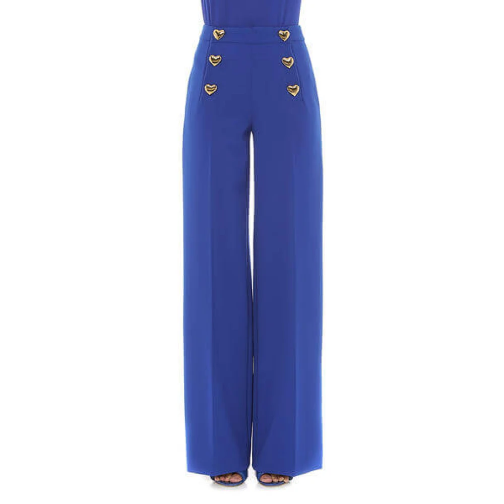 Moschino Women's Blue Wide Trousers