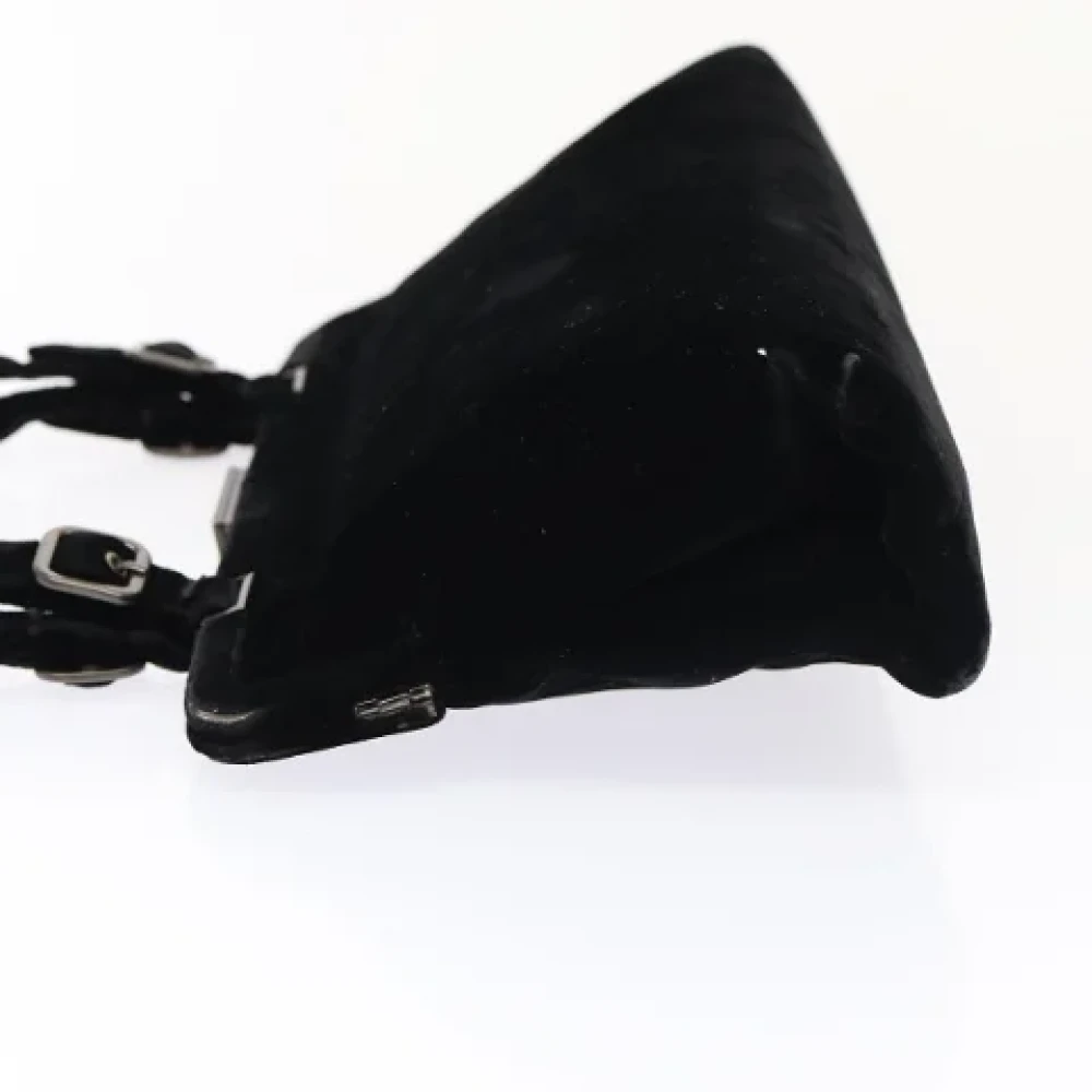 Prada Vintage Pre-owned Canvas handbags Black Dames