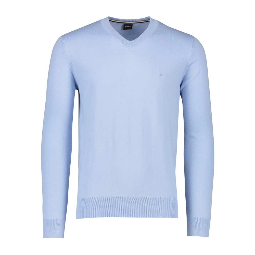 Hugo Boss Lichtblauwe V-hals Trui Blue Heren