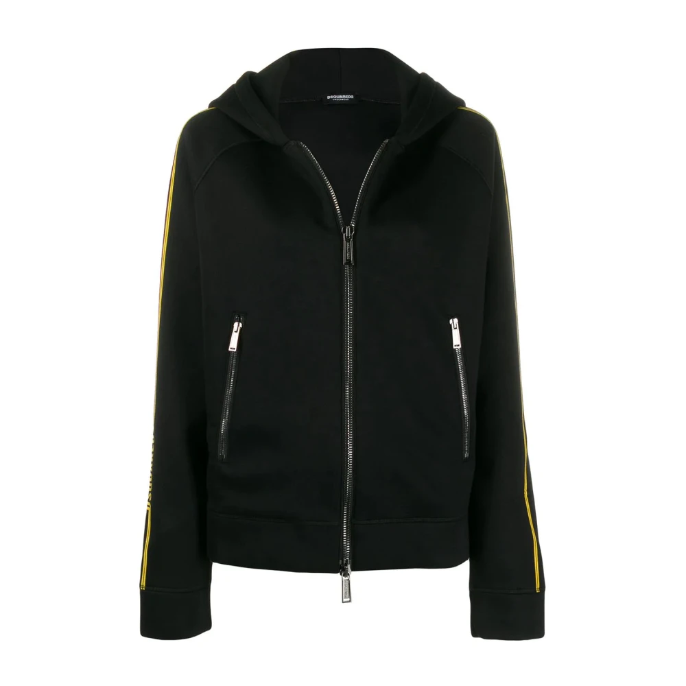 Dsquared2 Zwarte Textiel Hoodie Sweater Black Dames