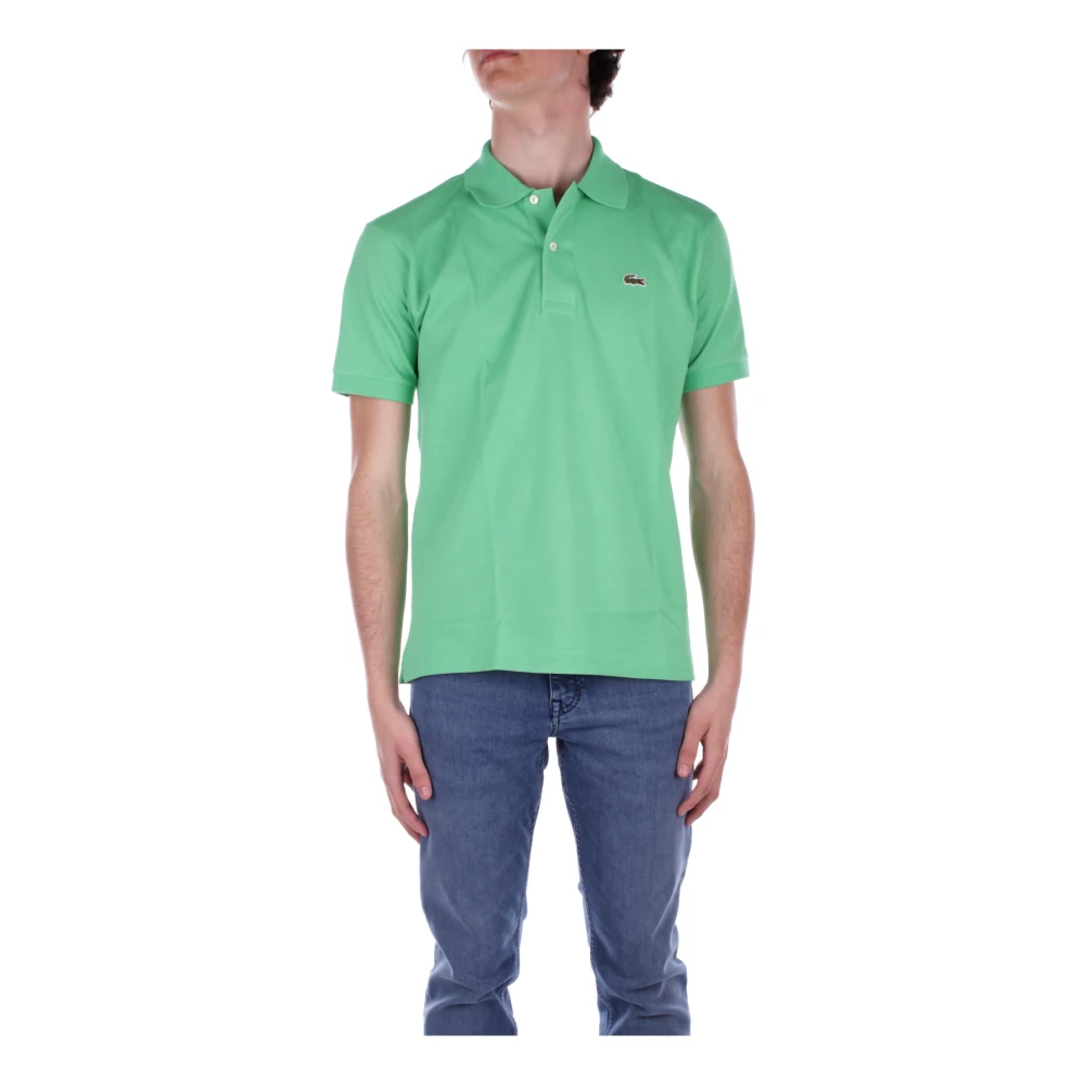 Lacoste Grön Logo Front Button Polo Shirt Green, Herr