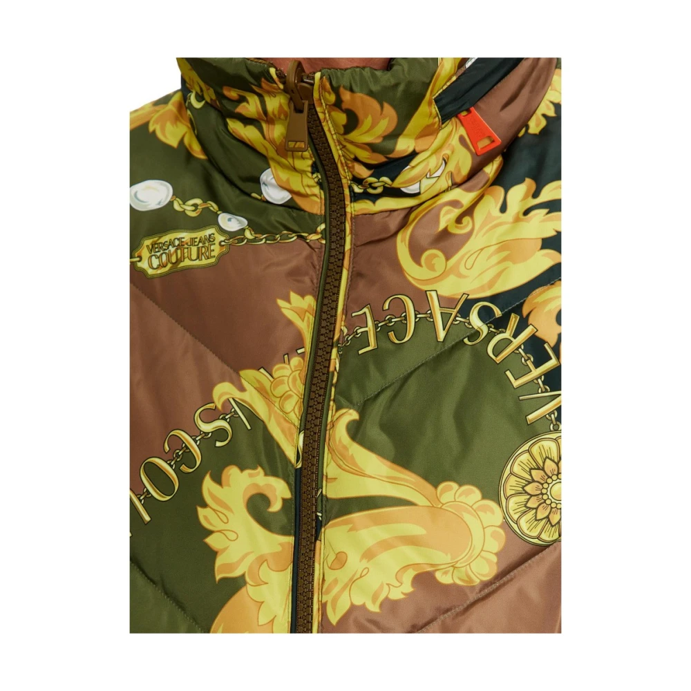 Versace Jeans Couture Omkeerbare Renaissance Print Hooded Puffer Jacket Multicolor Heren