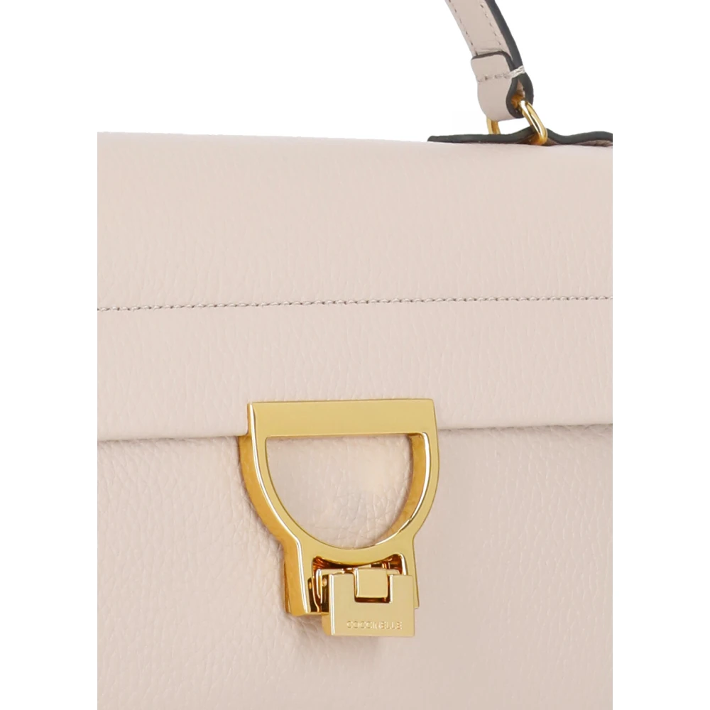 Coccinelle Roze Pebbled Leren Handtas voor Vrouw Pink Dames
