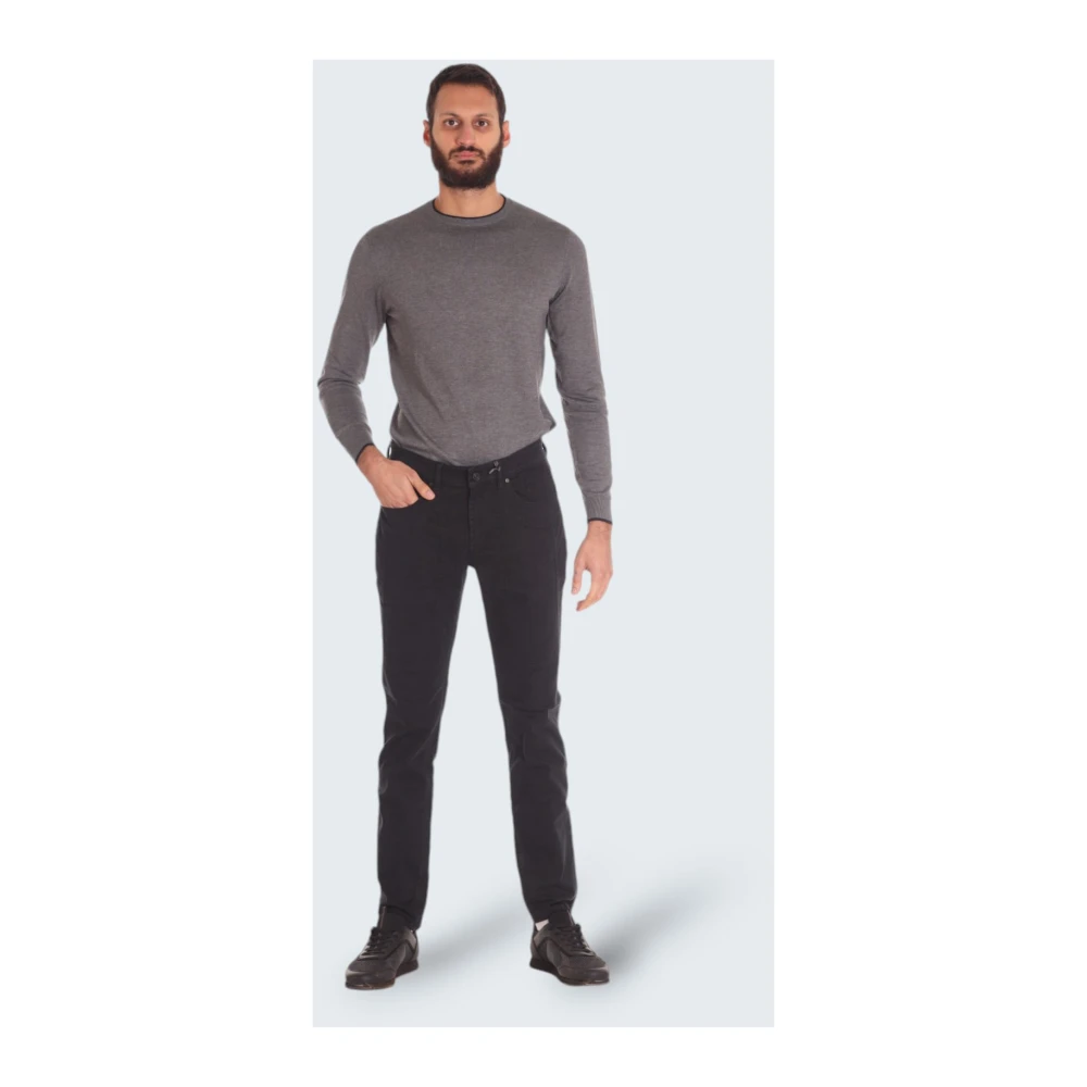 Jeckerson Zwarte Slim Fit 5-Pocket Broek Black Heren