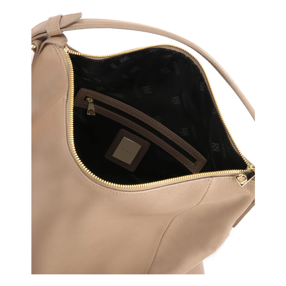 Kazar Leren schoudertas Beige Dames