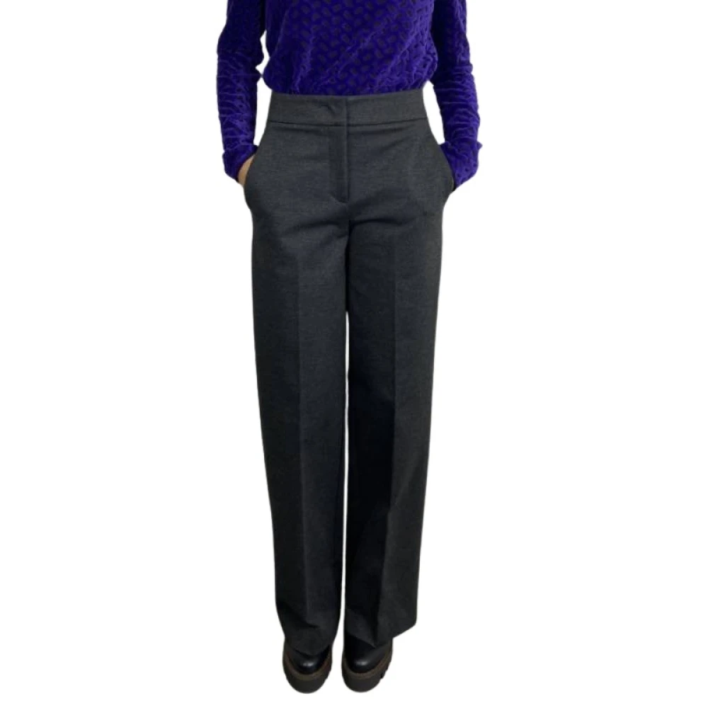 Via Masini 80 Grijze Broek Kleur: IJzer Gray Dames