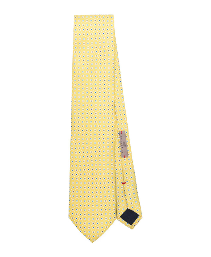 cravate-geometrique-jaune-citron-pointe