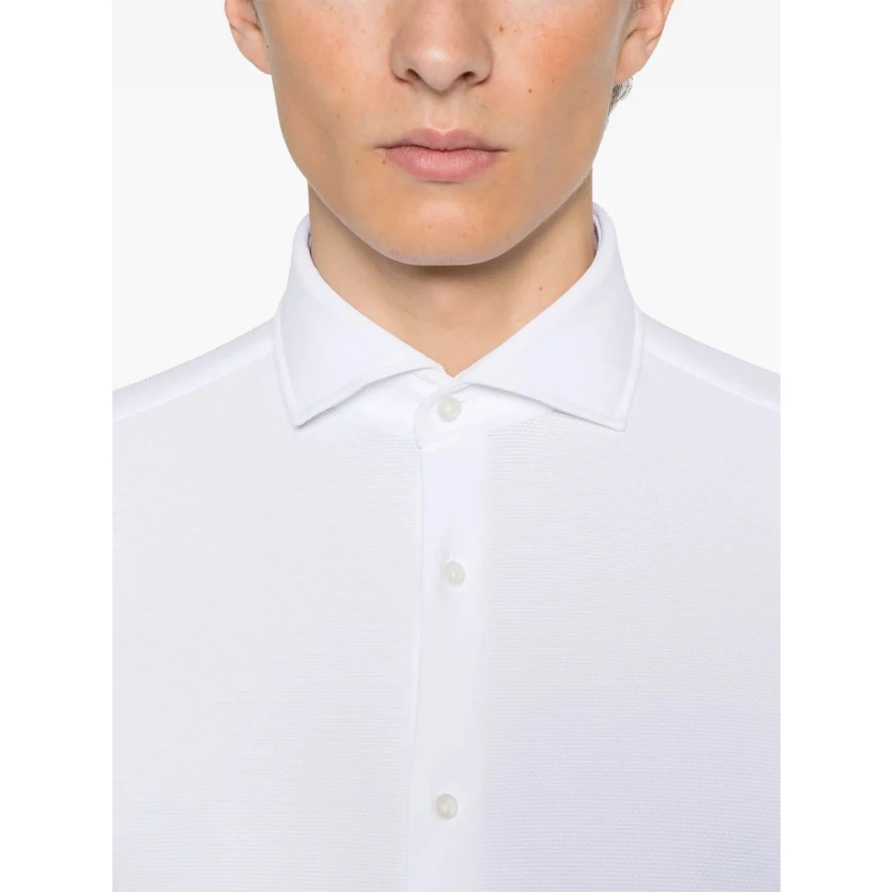 Hugo Boss Casual Katoenen Overhemd voor Mannen White Heren