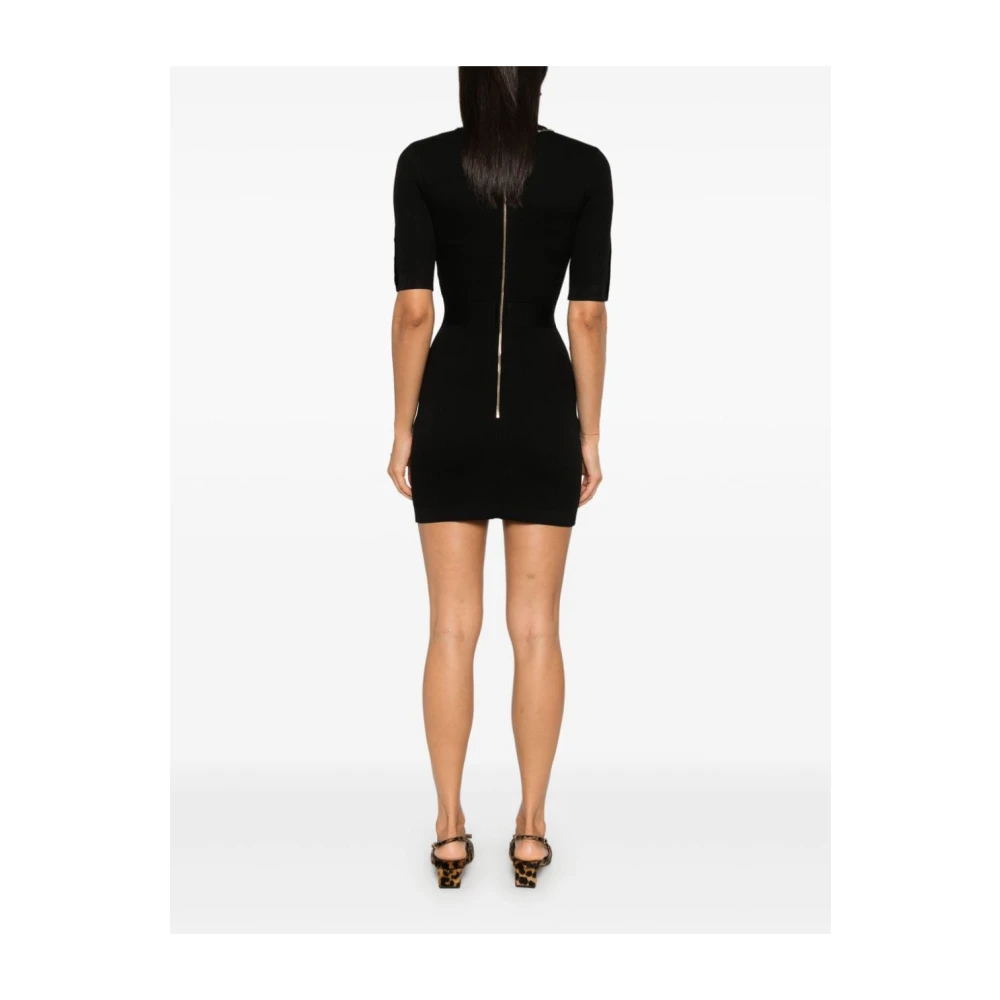 Elisabetta Franchi Zwarte Jurk Aw24 Damesmode Black Dames