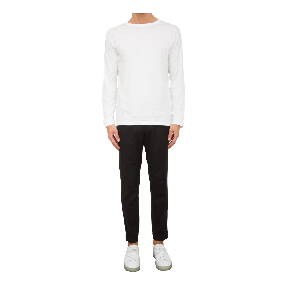 Paolo Pecora Zwarte Stoffen Broek Stijlvol Model Black Heren