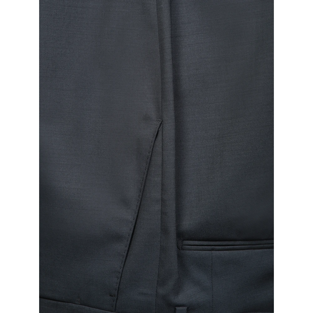 Lardini Elegant Donkergrijs Micro Patroon Pak Blue Heren