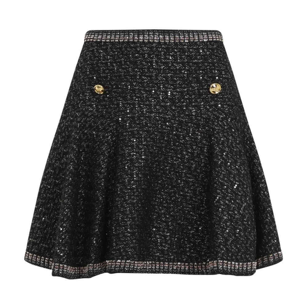 Giambattista Valli Svart Bouclé Mini Skirt