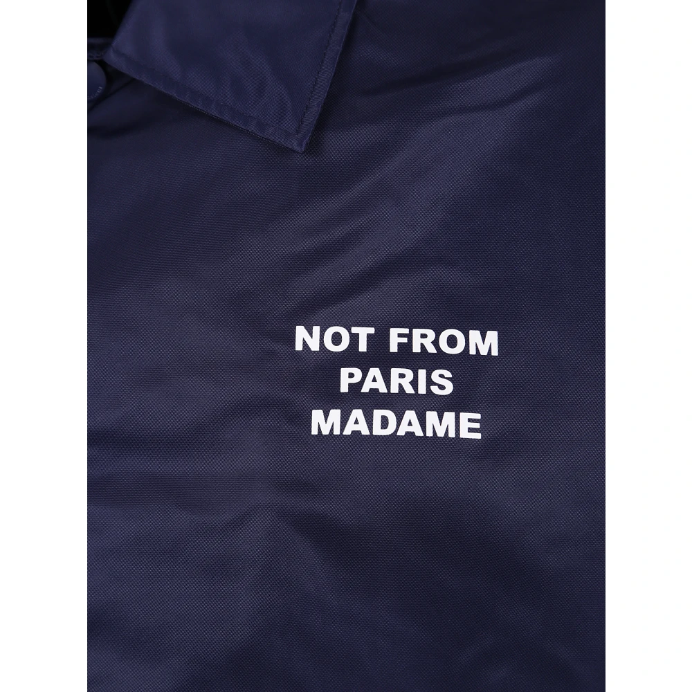 Drole de Monsieur Navy Slogan Jas Blue Heren