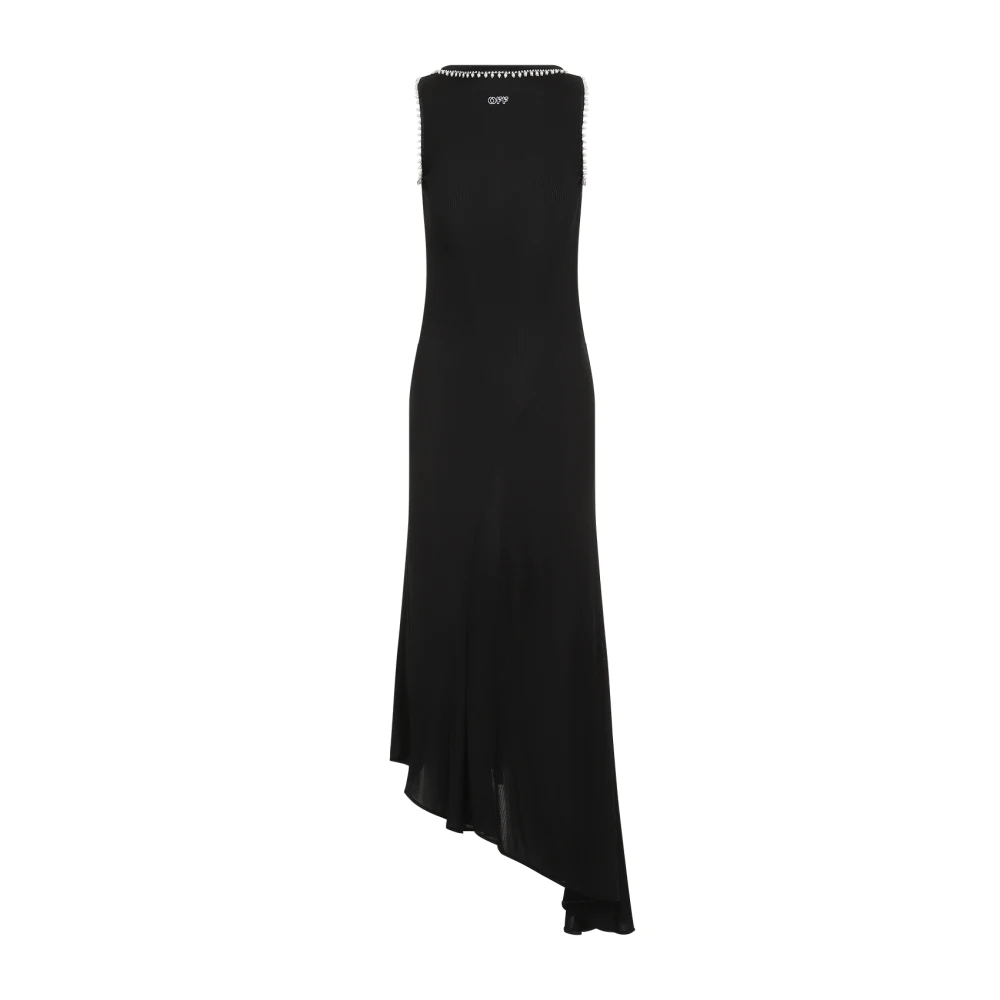 Off White Zwarte Jurk Aw24 Dameskleding Black Dames