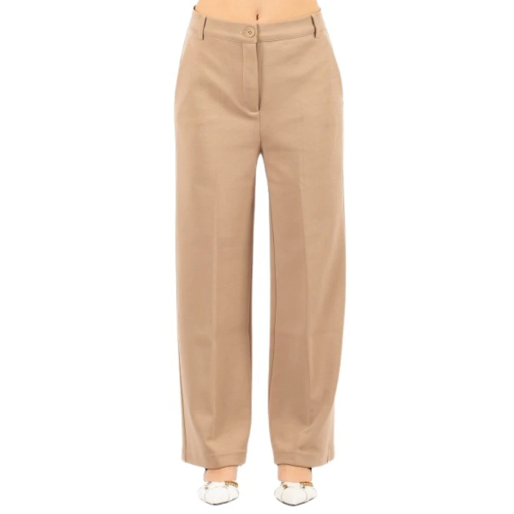 Weekend Max Mara Women's Brown Wide Trousers - Wide Trousers - Xs - Trousers