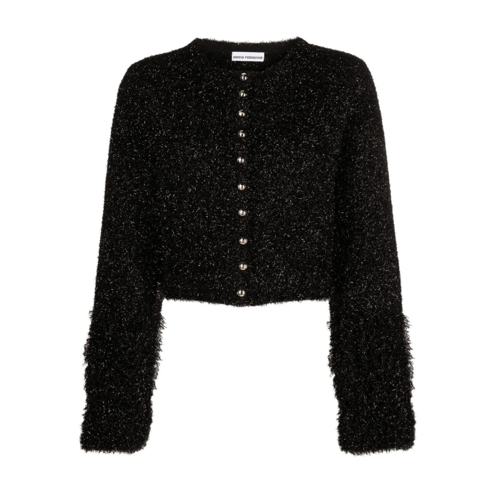 Paco Rabanne Zwarte Cardigan Trui voor Vrouwen Black Dames