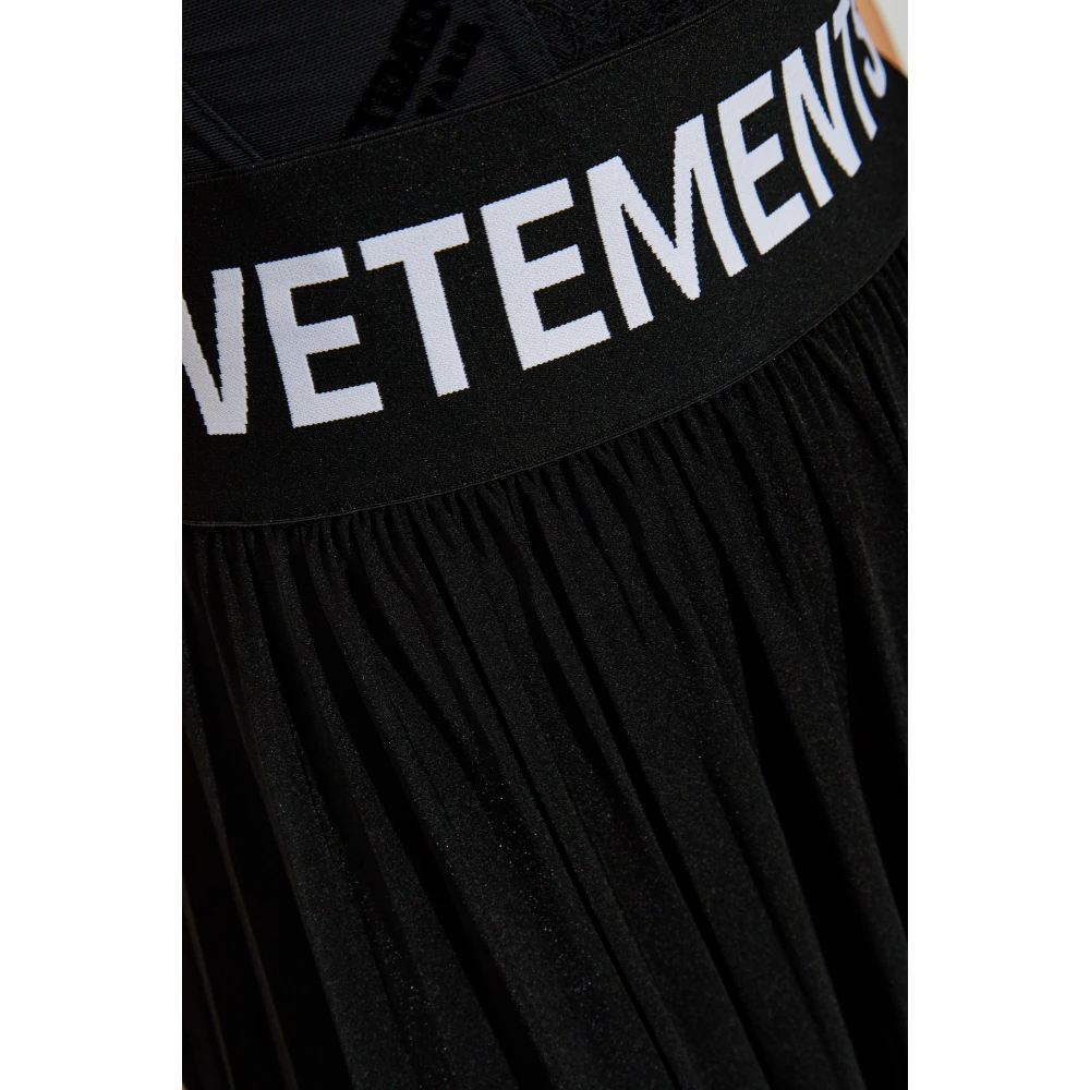 Vetements Geplooide rok Black Dames