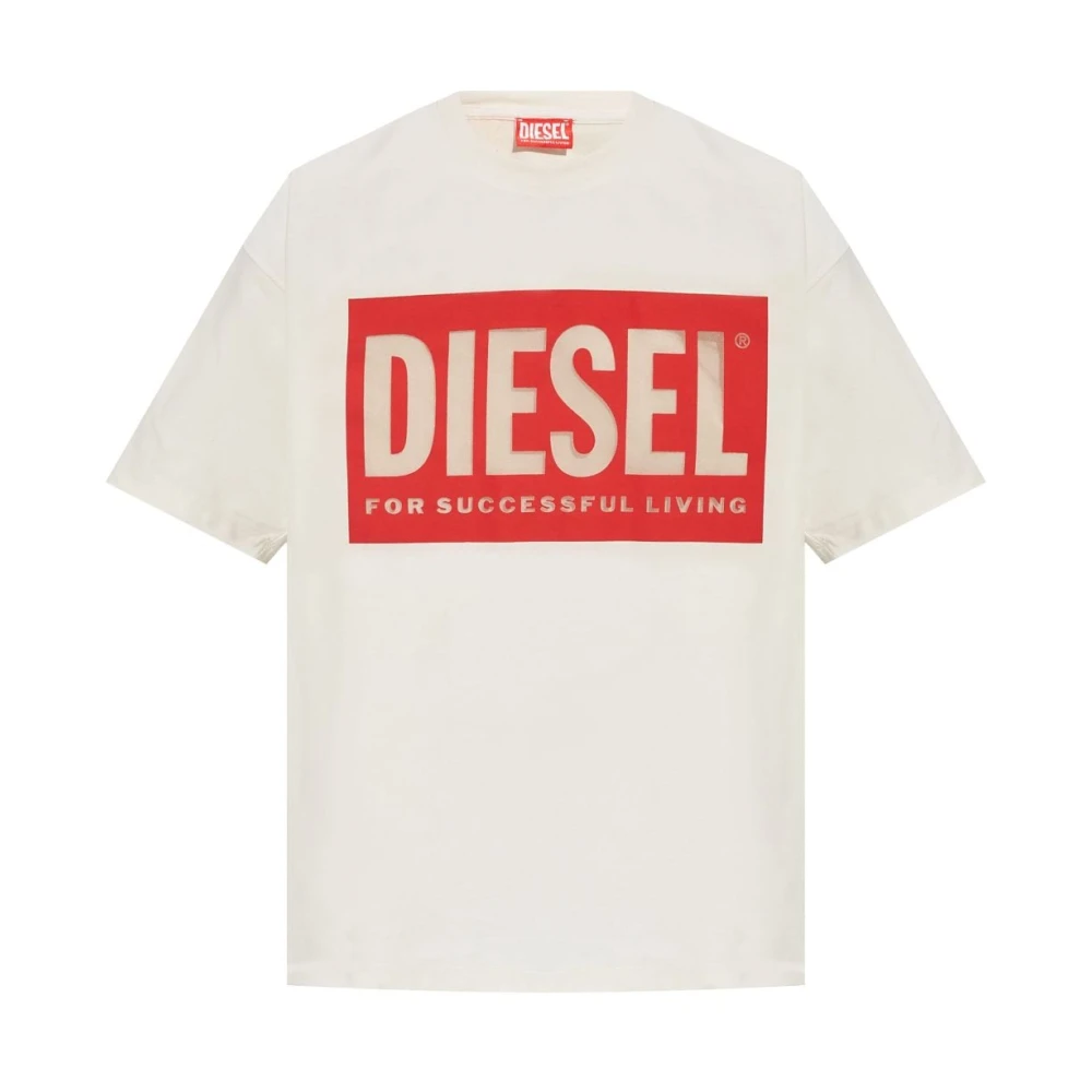 Diesel Witte T-shirts Polos voor mannen White Heren