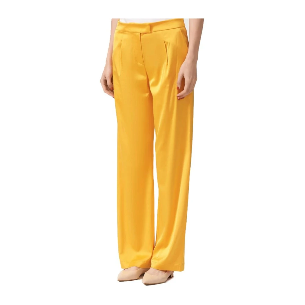 PATRIZIA PEPE Wide Trousers Orange Dames