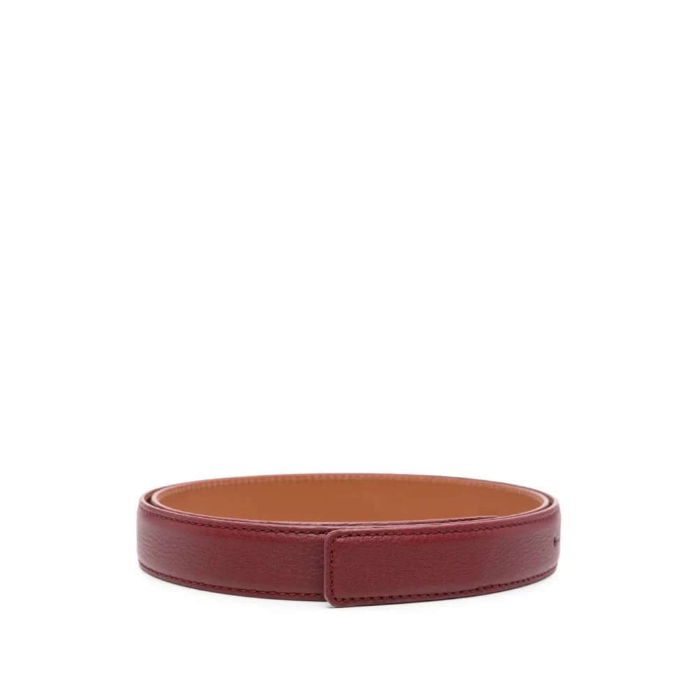 Santoni Women's Red Belts, 60 Cm, Reversible Leather Belt