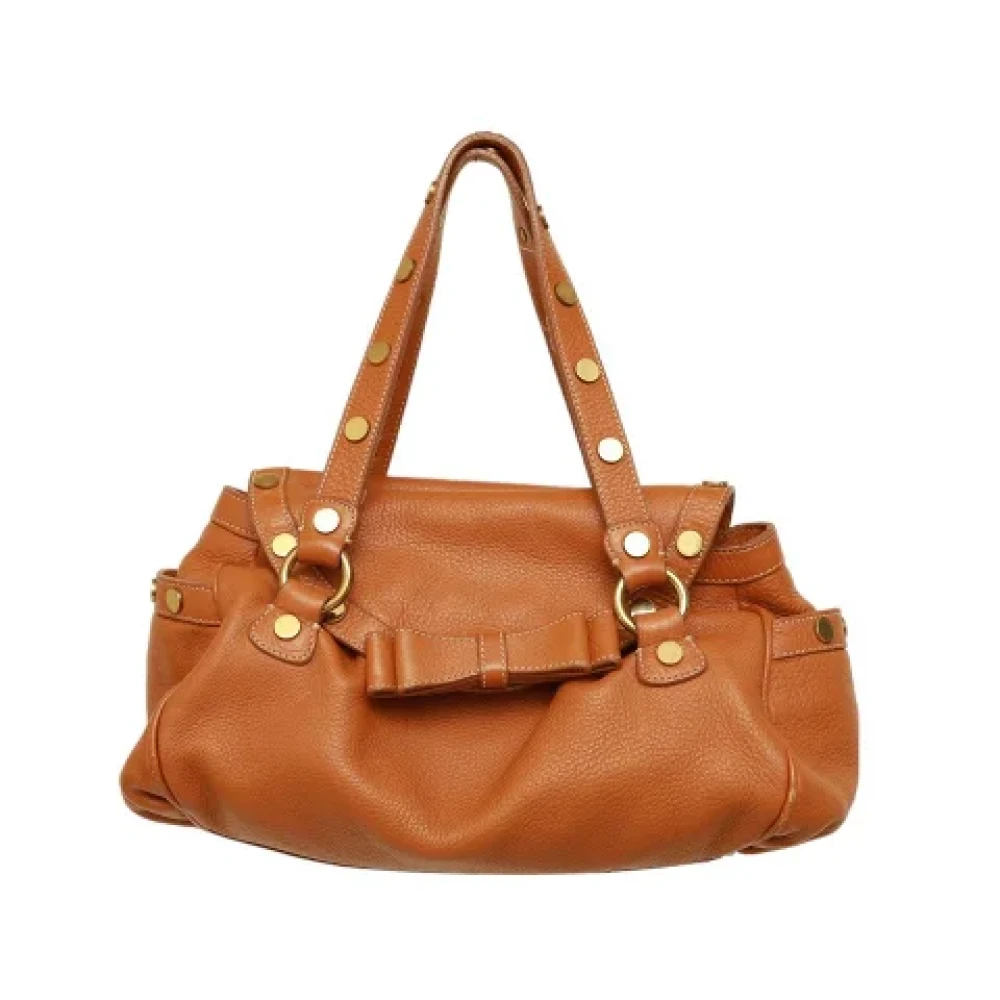 Moschino Pre-Owned Pre-owned Leather handbags Brown Dames