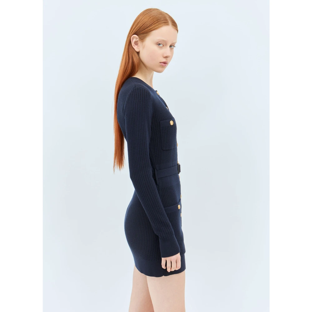 Chloé Wollen Vest met Riem Blue Dames