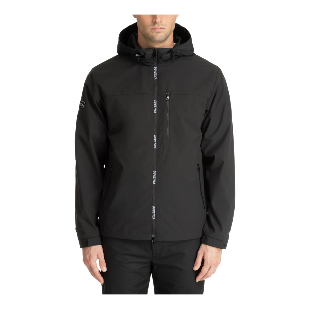 duvetica Ritssluiting Hoodie Jas met Logo Black Heren