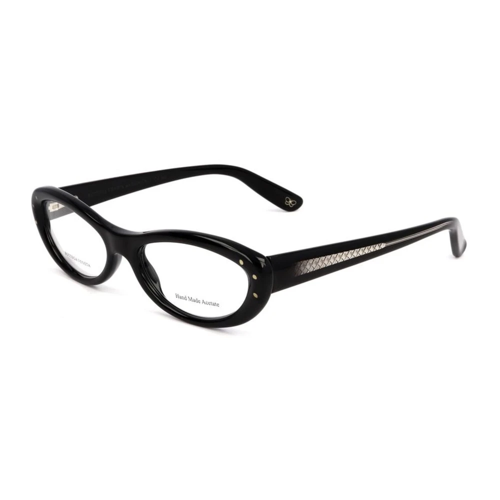 Bottega Veneta Zwarte Acetaatframe Bril met Wijzerplaat Black Dames