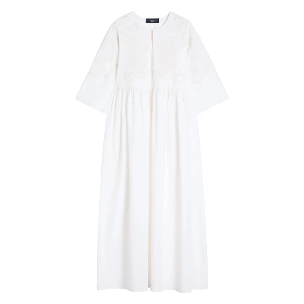 Max Mara Women's White Midi Dresses, Xs, Abito