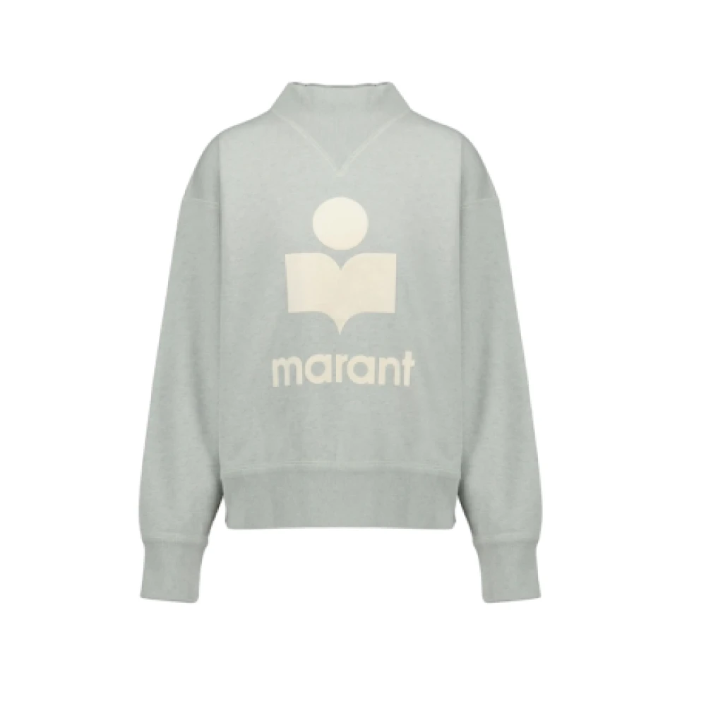 Isabel marant Katoenen Moby Sweatshirt Lange Mouw Logo Gray Dames