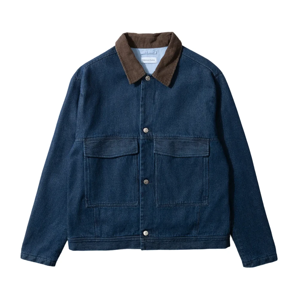 Edmmond Studios Men's Blue Avail Jacket Stonewash - Denim Jackets - M - Jackets
