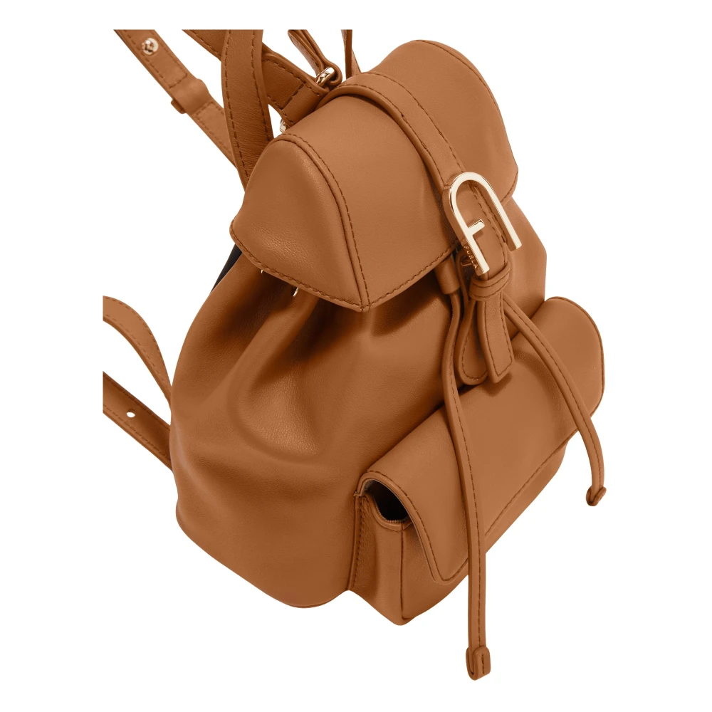 Furla Flow Mini Rugzak Brown Dames