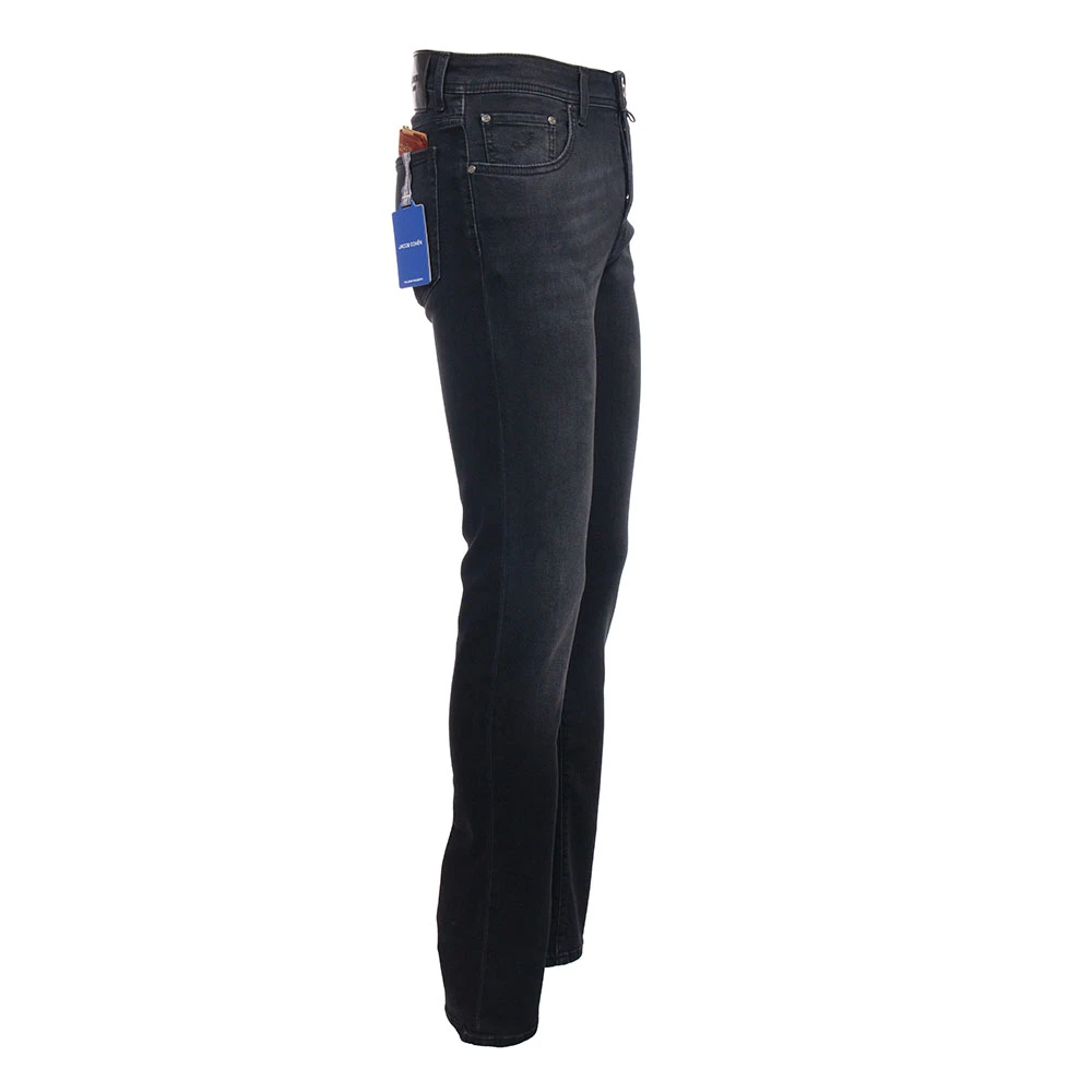 Jacob Cohën Slim Fit Bard Jeans met Geborduurd Logo Black Heren
