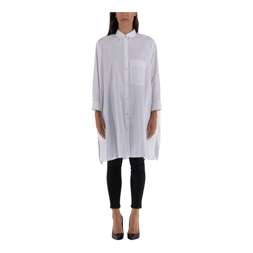Jil Sander Oversized Boxy Shirt White Dames