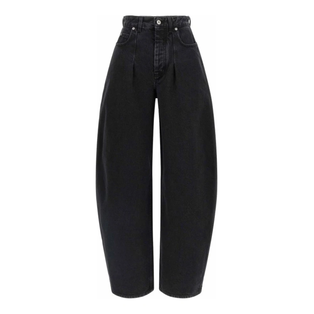 Jacquemus Black Ovalo De-Nîmes Jeans - Female - Loose Fit Jeans - W24 - Jeans