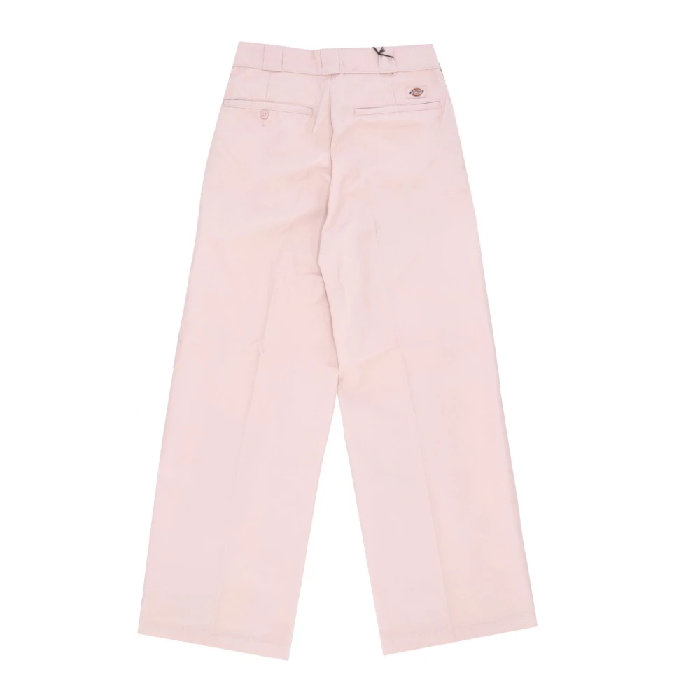 Dickies Gestructureerde Stof Lange Broek Peach Whip Pink Dames