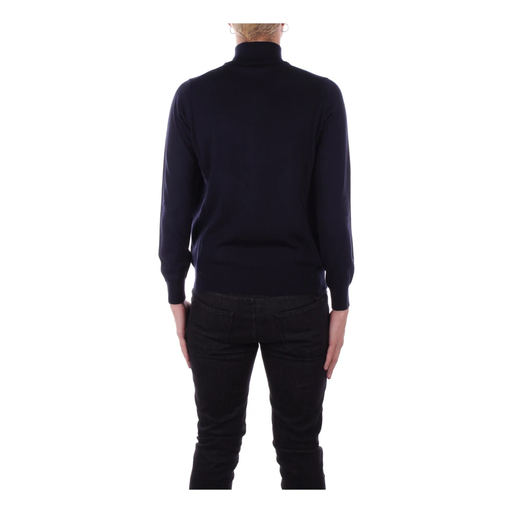 Alpha Studio Blauwe Sweater met Dubbele Ritszakken Blue Heren